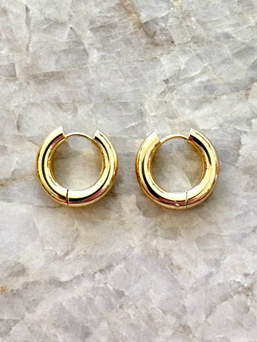 Stainless Steel Gold Plated Everyday Hoops - Made X Hudson