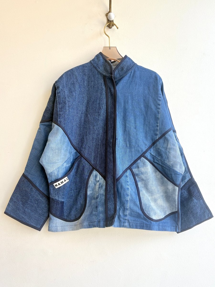 “Kerry” Ladhiya Denim Patchwork Jacket - Made X Hudson