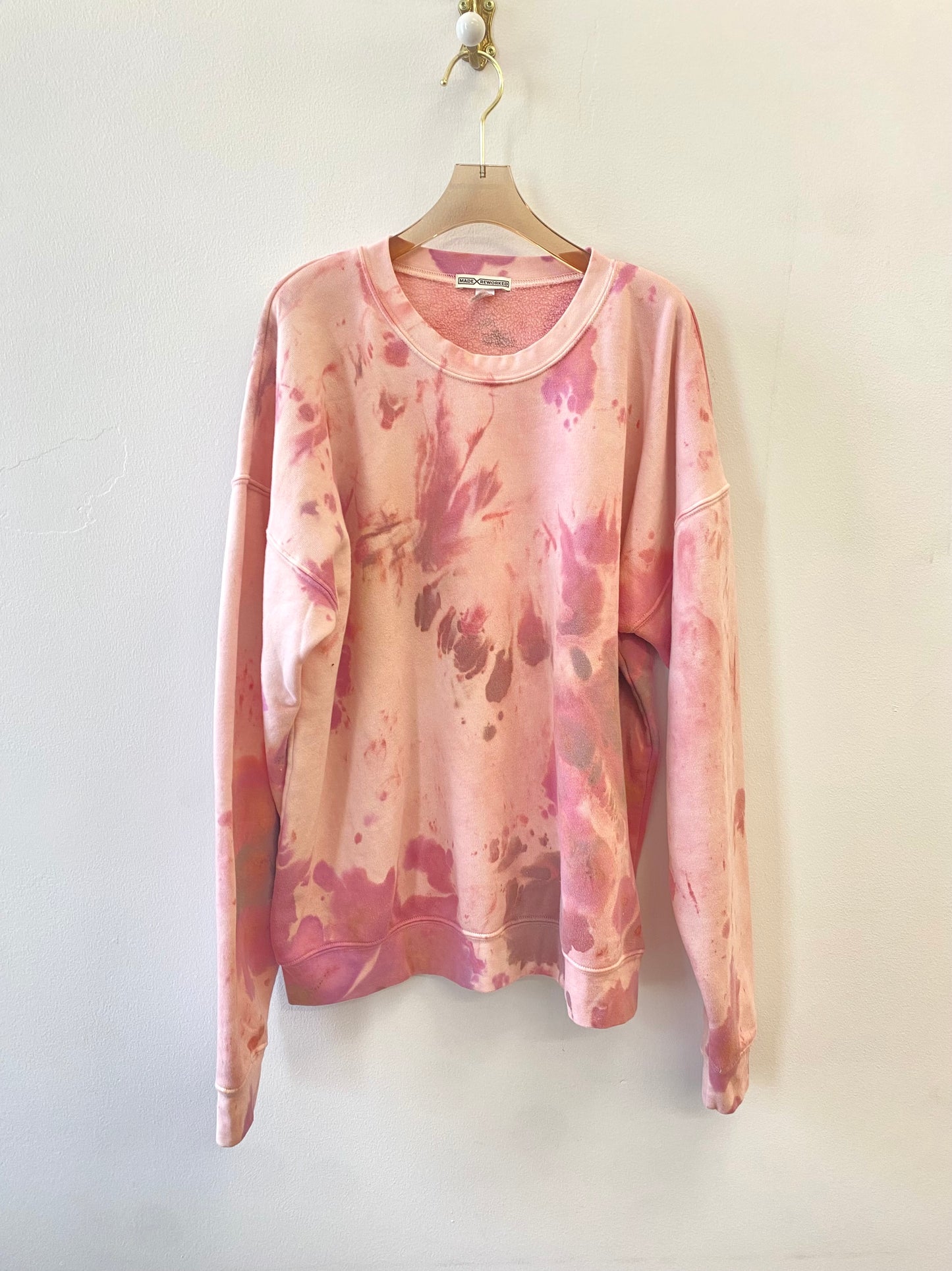 Blush & Pink Marbling Crewneck Sweater