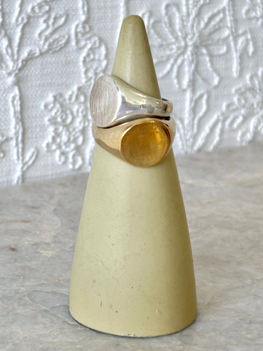 Circle Signet Ring | Sterling Silver & Brass (Matte or High Polish) - Made X Hudson