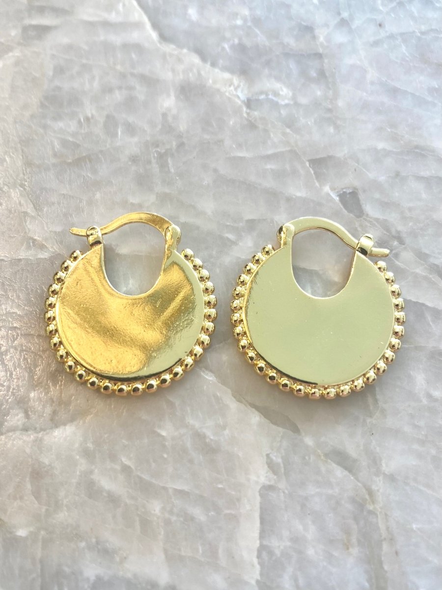 Gold Filled Disc Hoop - Made X Hudson