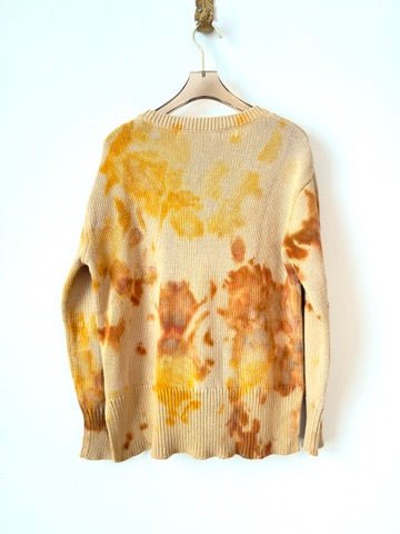 Marigold Bloom Cotton Sweater | Hand Dyed (Reworked) - Made X Hudson