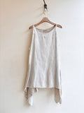 DF Wrap Twist Top in White Linen with Side Ties - Made X Hudson