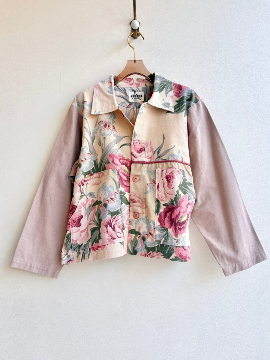 Blush and Bone Floral Crop Utility Jacket - Made X Hudson
