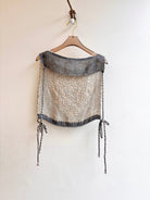 Hand Embroidered Chester Infused with Birch Leaves | Grey and Cream Linen - Made X Hudson