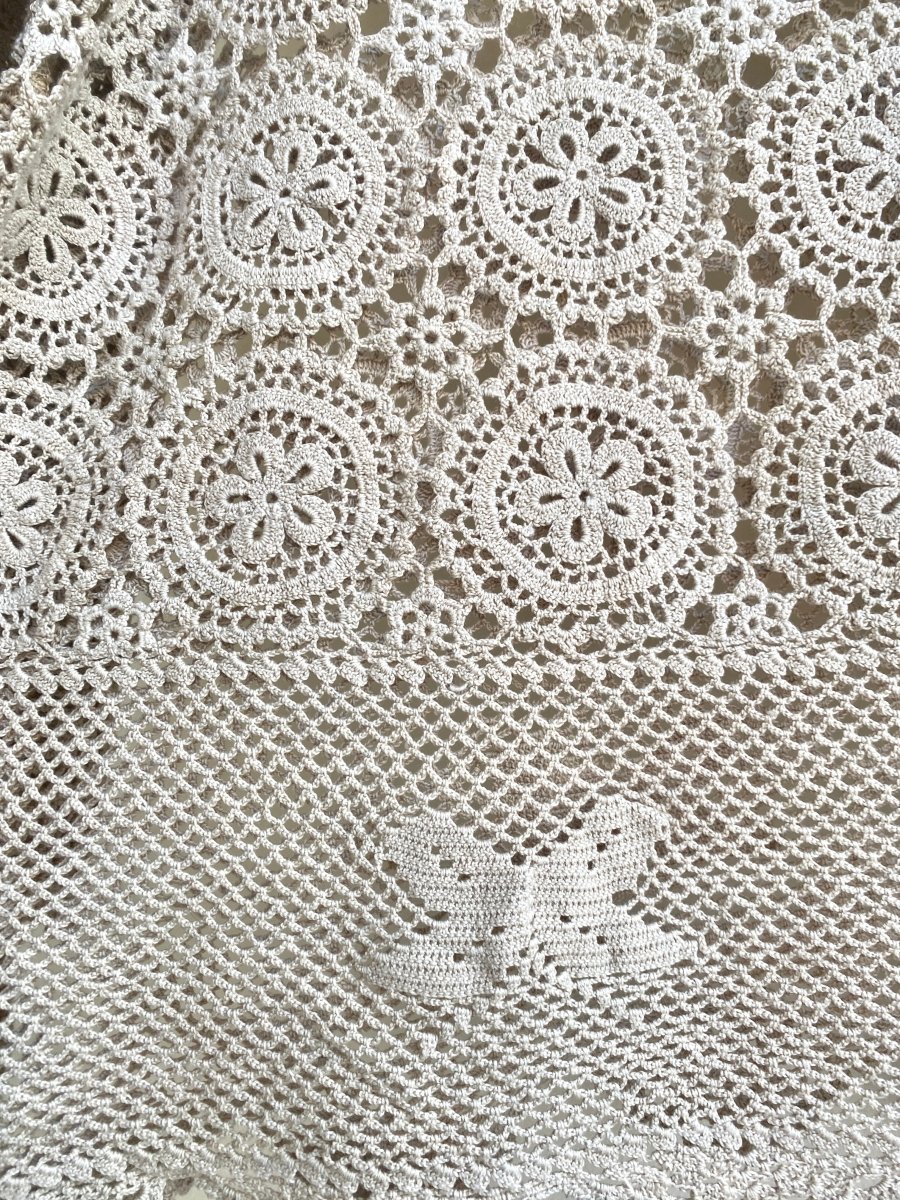 Tan Heirloom Crochet Lace Top - Made X Hudson