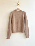 Racing Stripe Mockneck Mushroom Sweater - Made X Hudson