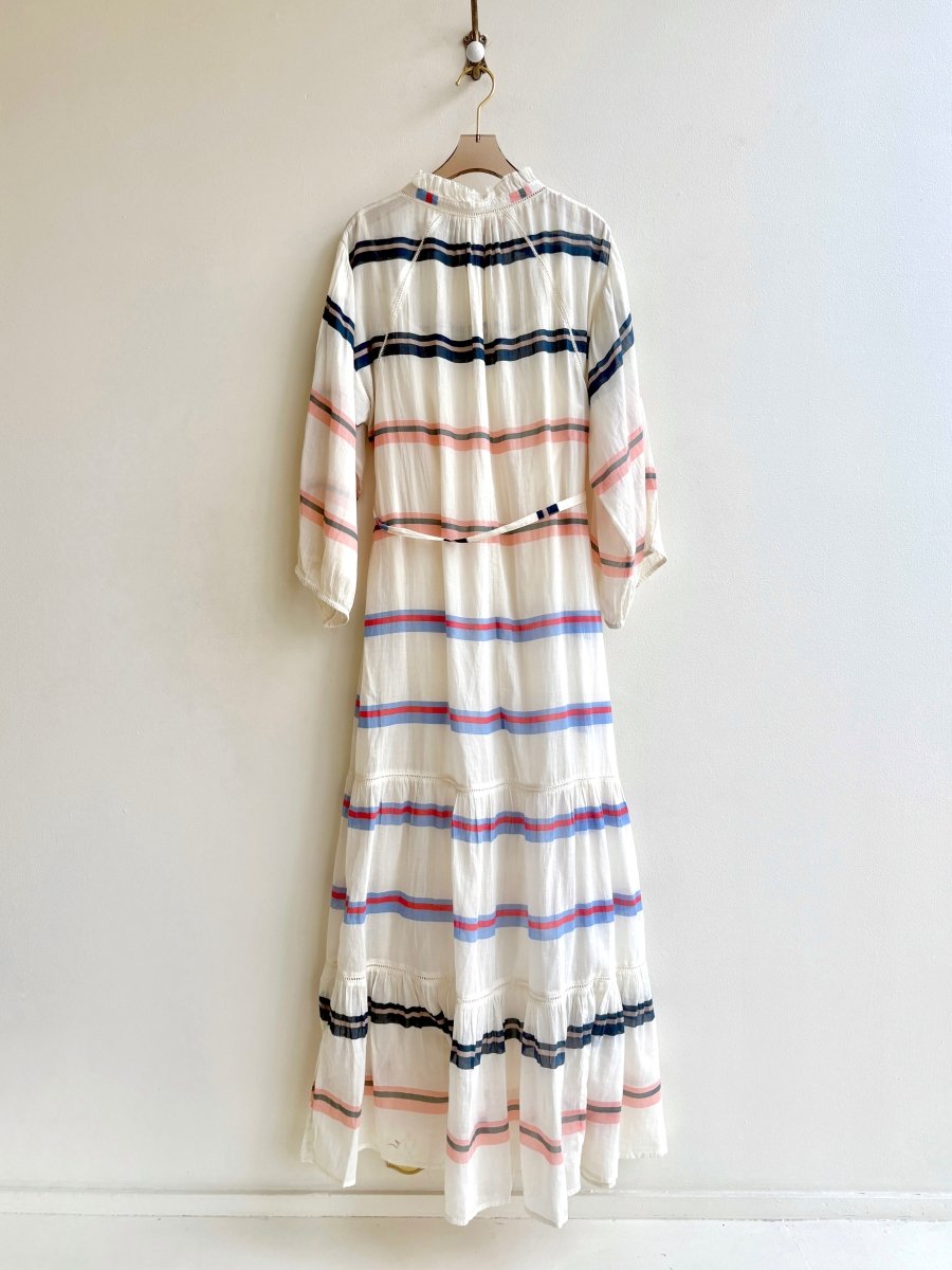 A Piece Apart | Ivory Multi - Colored Striped Long Sleeved Dress (Vintage) - Made X Hudson