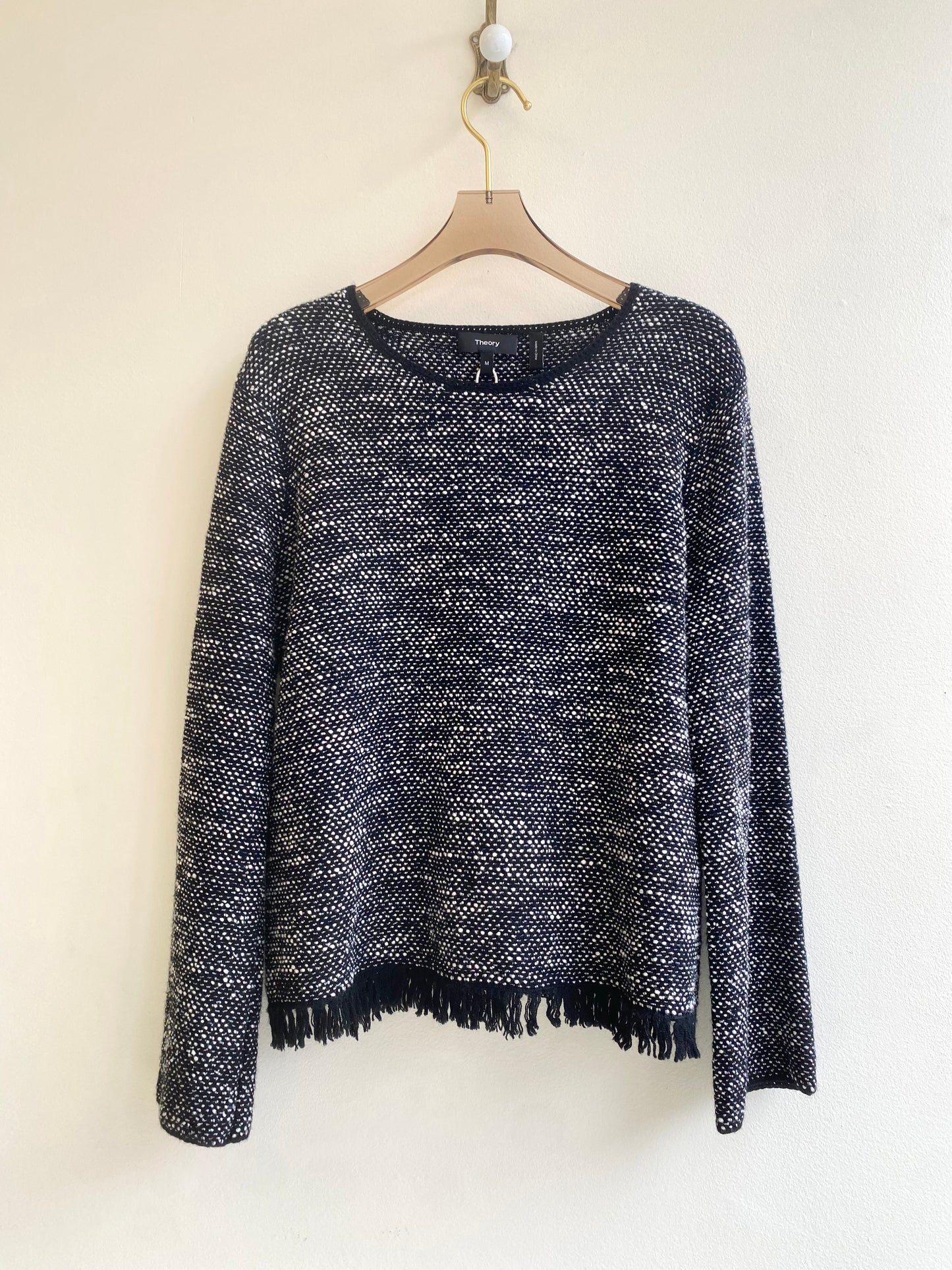 Theory | Boucle B/W Knit Sweater
