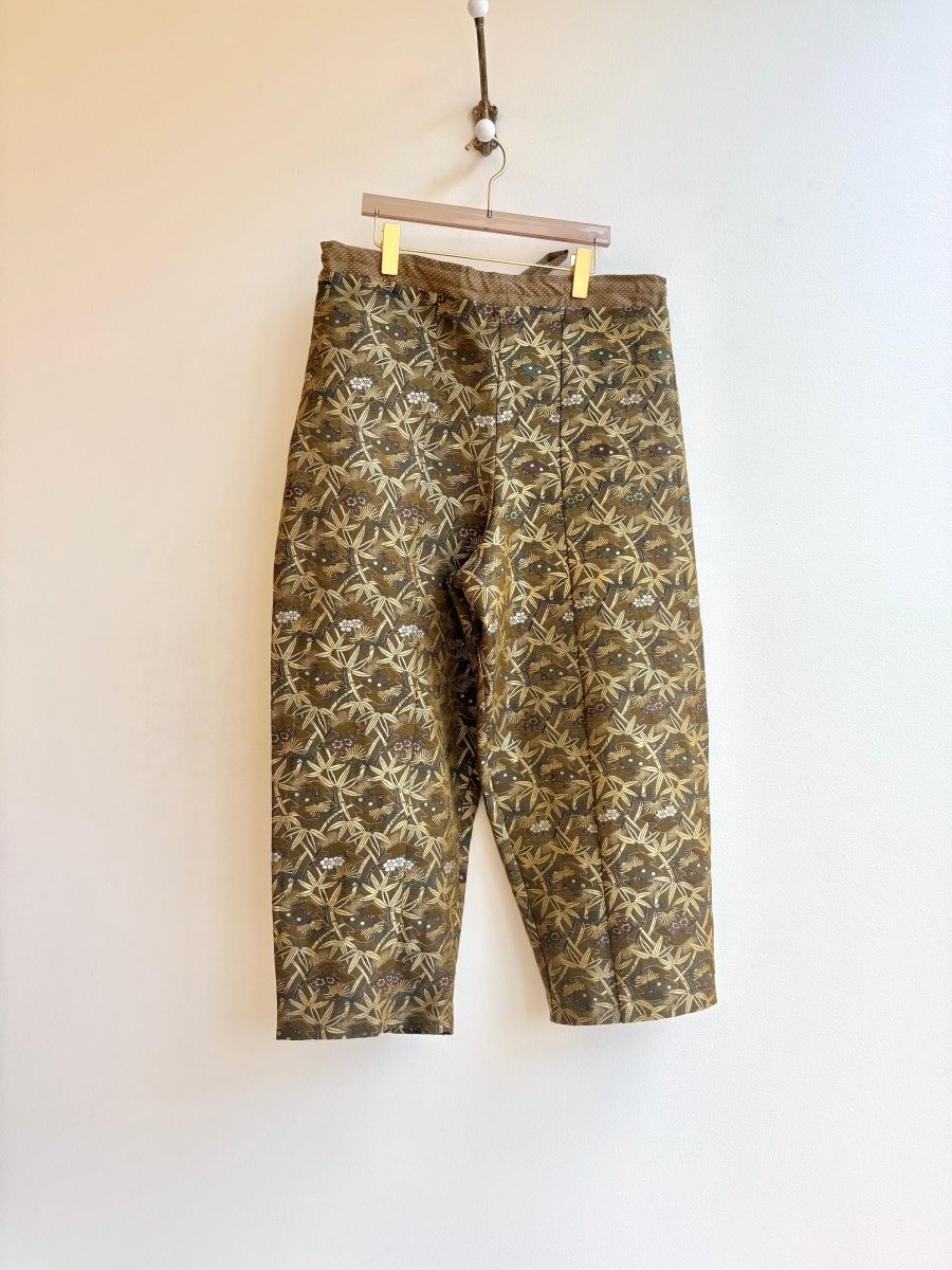 Silk Brocade Bamboo Print Balcony Pant - Made X Hudson