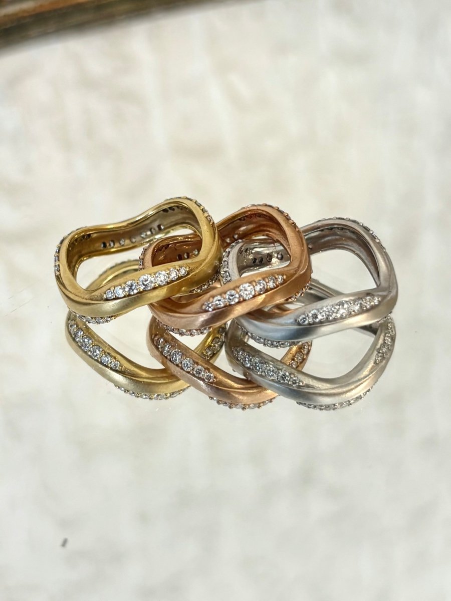 Wave 18K Gold Ring w/ .5CT Diamonds - Made X Hudson