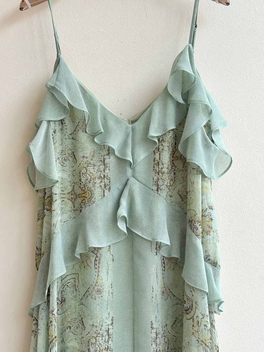 BCBG Max Azria | Celadon Ruffled Maxi Dress (Vintage) Made X Hudson BCBG Max Azria | Celadon Ruffled Maxi Dress (Vintage) Made X Hudson