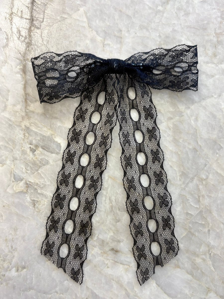 Somewhere Single Lace Bow Hair Clips (More Colors) - Made X Hudson