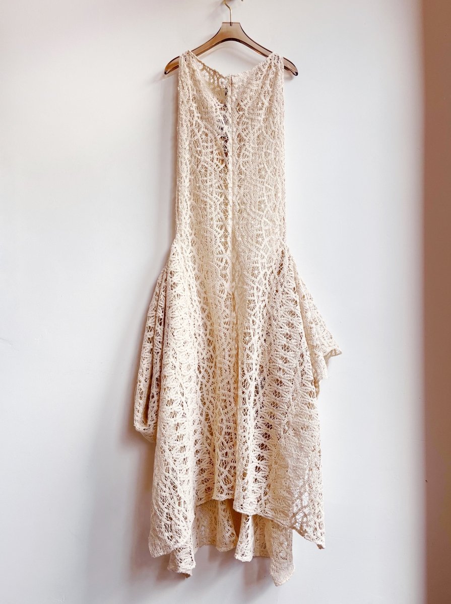 Zero - Waste Dress in Antique Ivory Lace - Made X Hudson