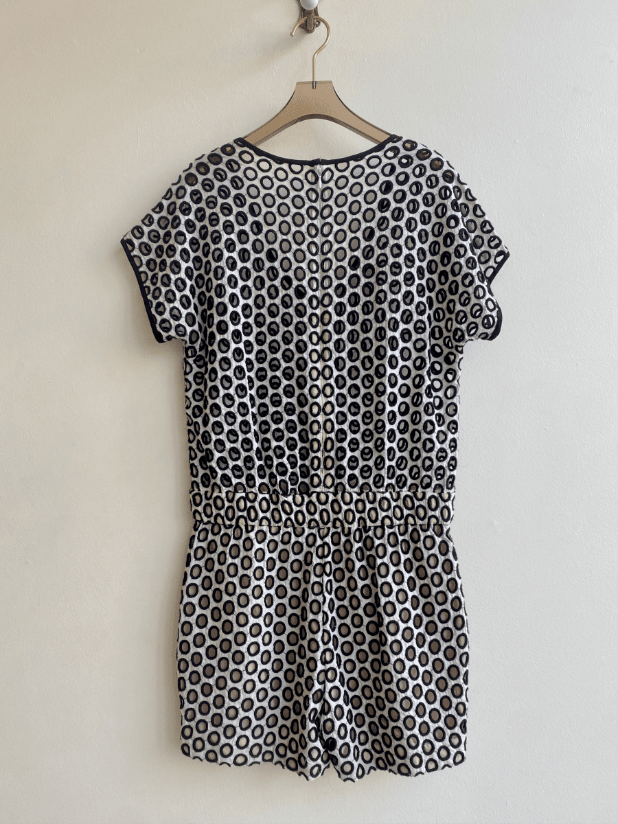 Sheer Black & White Romper (Vintage) - Made X Hudson