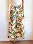 Jacobean Floral Linen Wide-Leg Pant - Made X Hudson