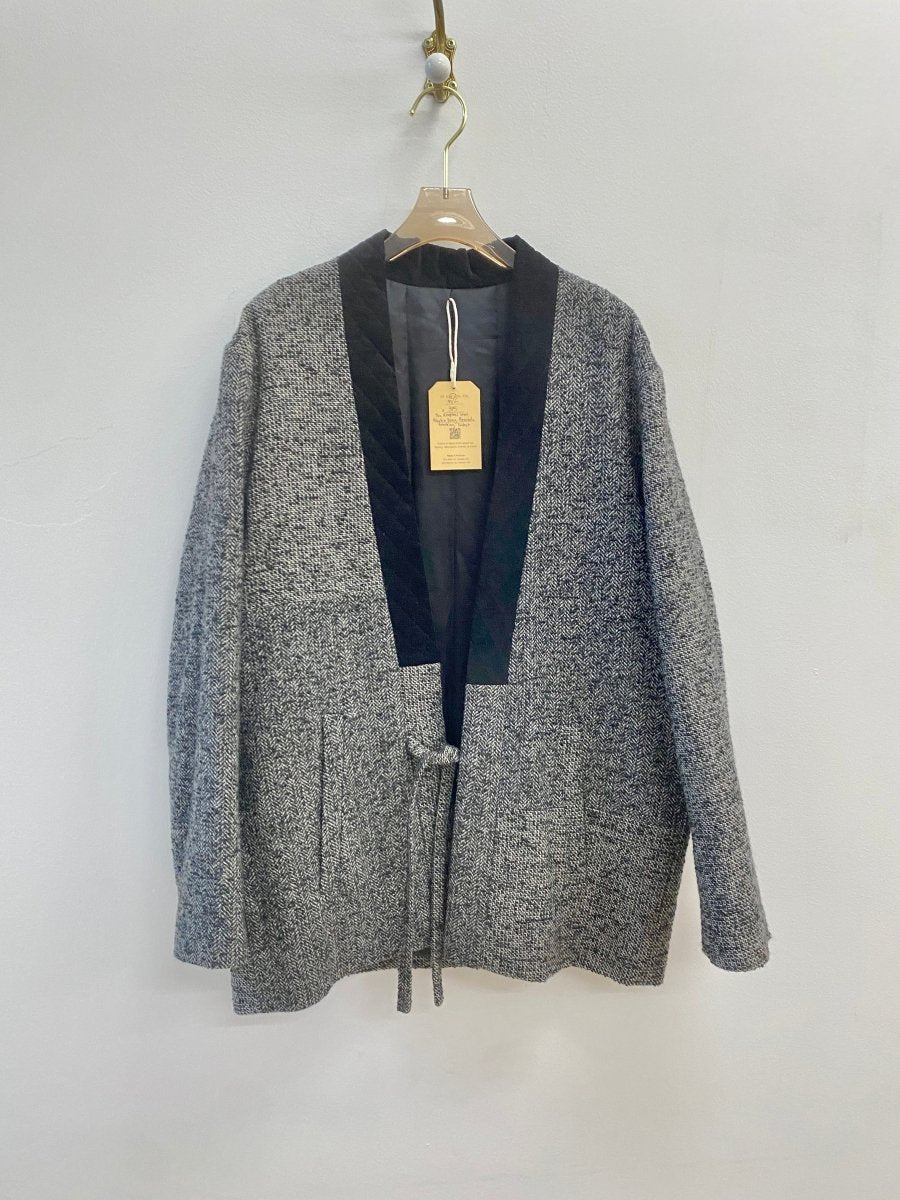 The Kooples | Wool Black & Grey Brocade Smoking Jacket (Vintage) - Made X Hudson