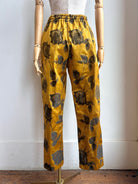 Honey Gold and Black Rose Jacquard Joggers - Made X Hudson