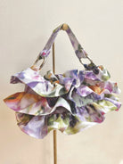 Liza Ruffle Bag in Watercolor Lavender Floral - Made X Hudson