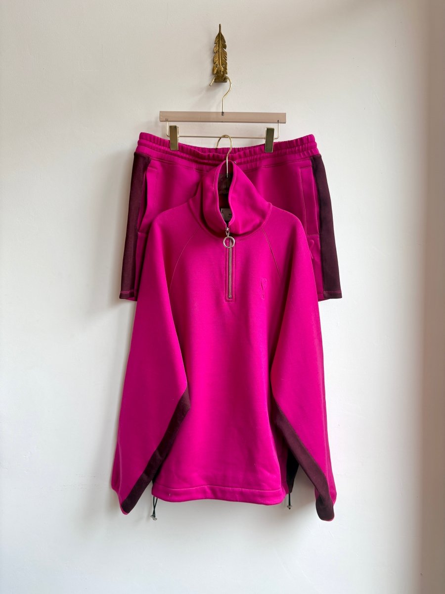 Ami by Alexandre Mattiussi | Pink & Brown Pullover Sweatshirt and Shorts Set (Vintage) - Made X Hudson