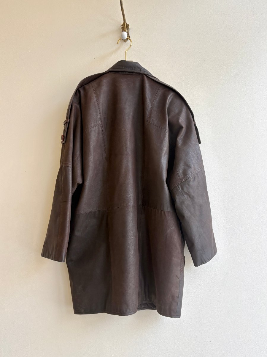 Comint | Chocolate Brown Leather Jacket (Vintage) - Made X Hudson