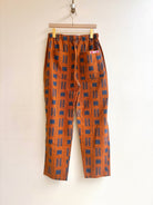 Carrot and Cobalt Ikat Lounge Pant (Vintage) - Made X Hudson