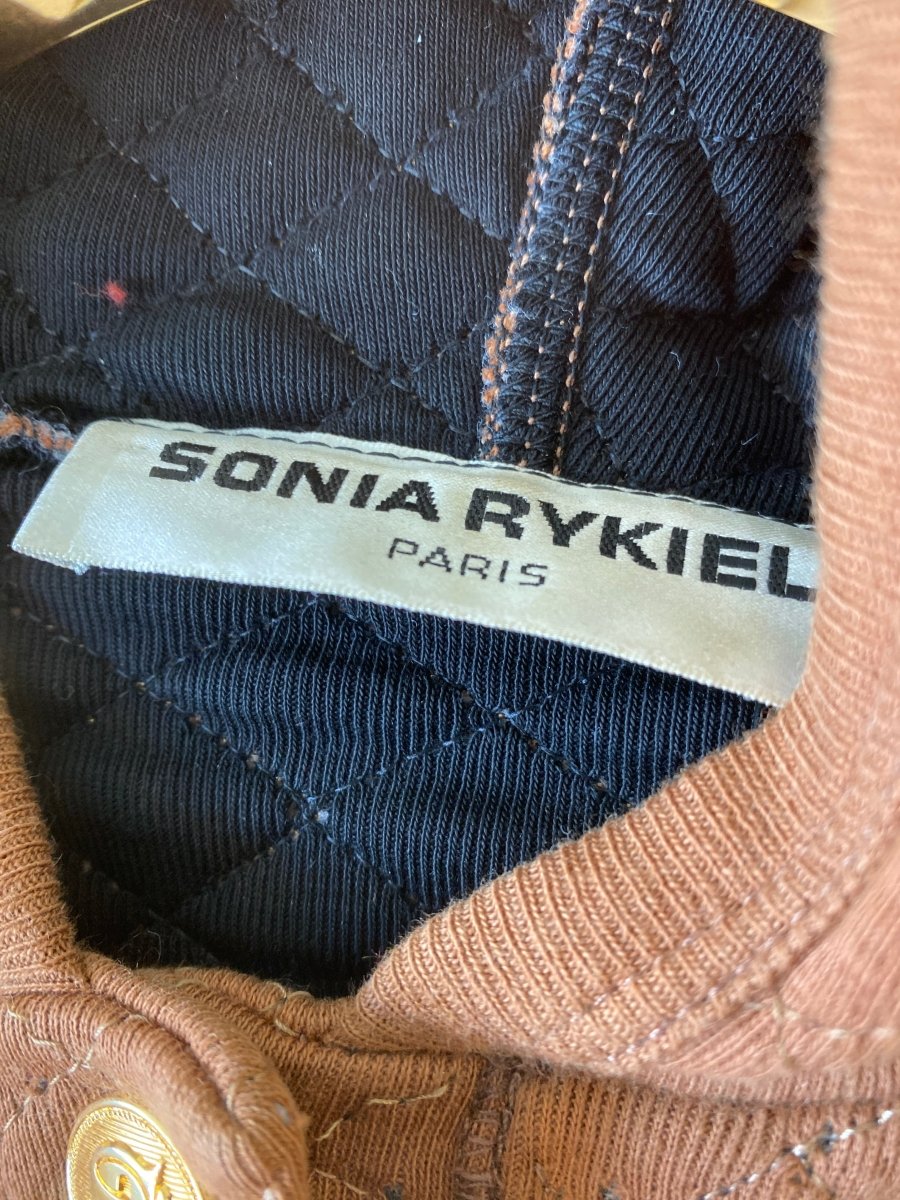SONIA RYKIEL Paris | Burnt Orange Waist Cinch Button - Up Quilted Jacket (Vintage) - Made X Hudson