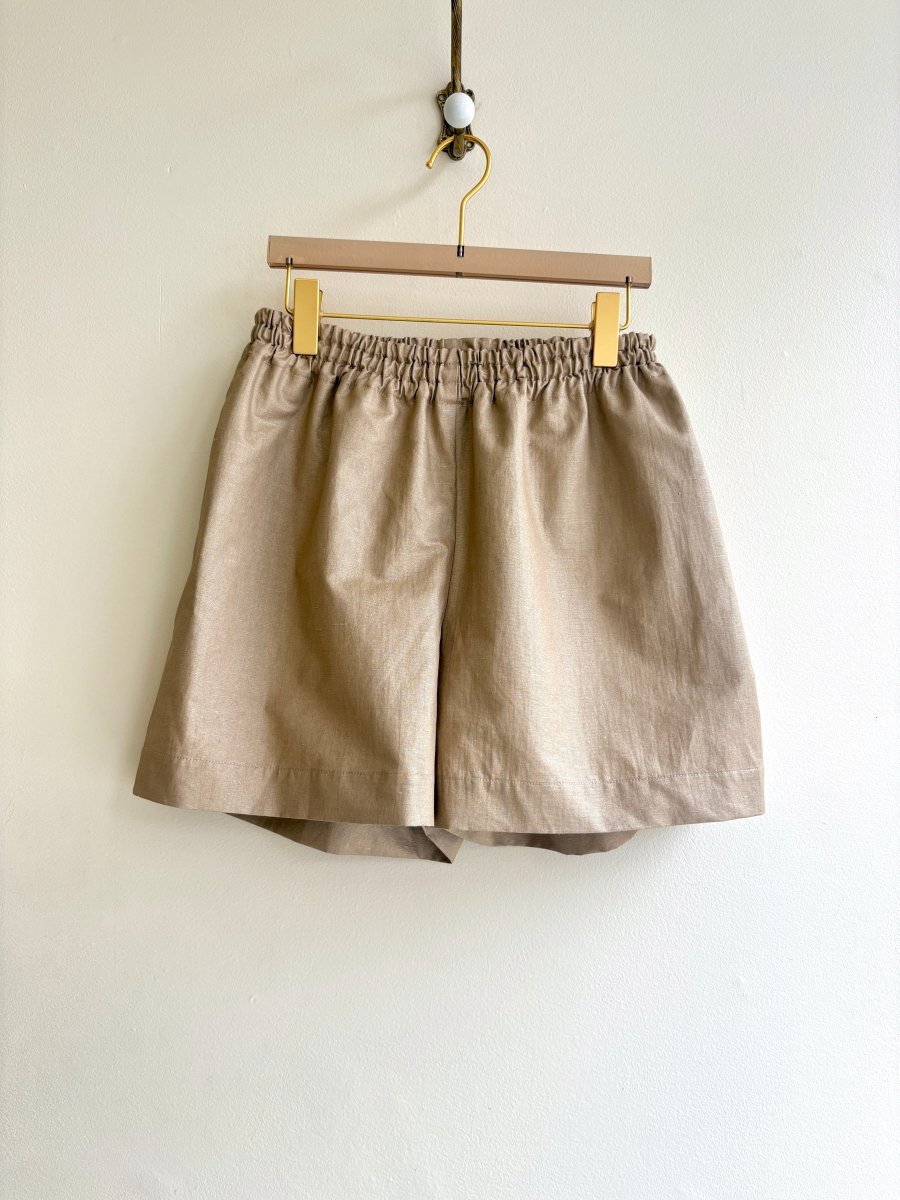 Gold Waxed Cotton Town Shorts - Made X Hudson