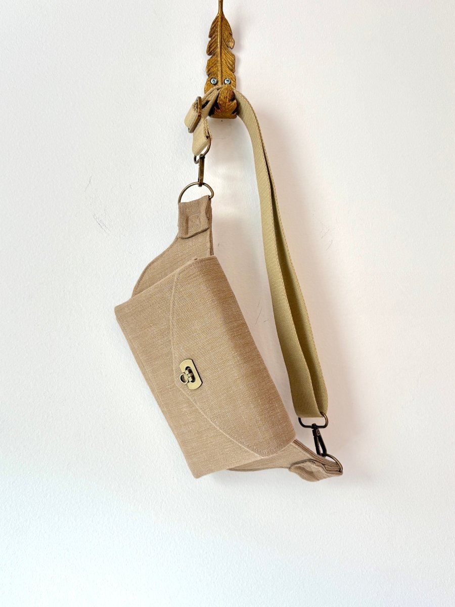 Cross - Body Bag in Textured Khaki - Made X Hudson