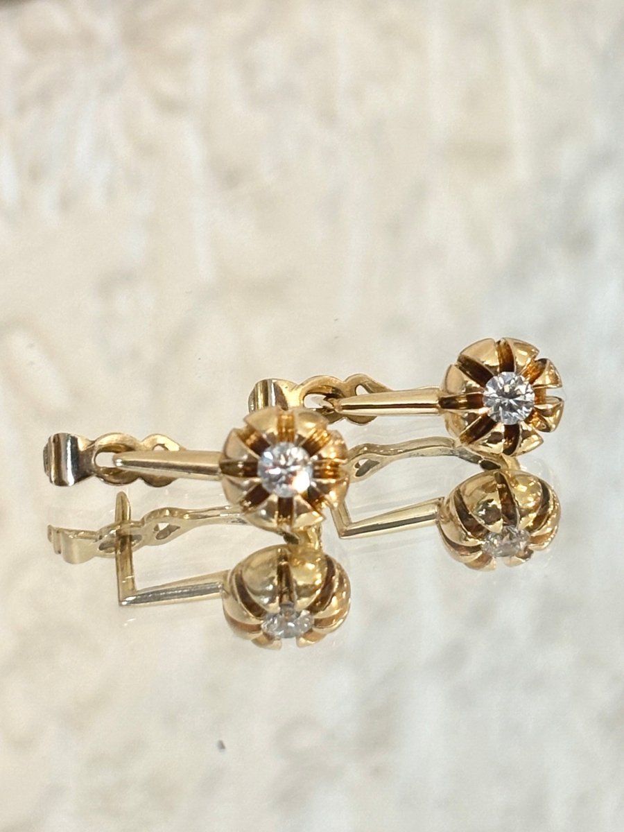 18K Gold & .7CT Diamonds Artichoke Dangle Earrings - Made X Hudson