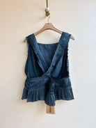 Ulla Johnson | Dark Peacock Pleated Cross Back Top (Vintage) - Made X Hudson