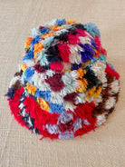 Brown Checkered Print Bucket Hat in Colors Red, Blue, & Yellow - Made X Hudson