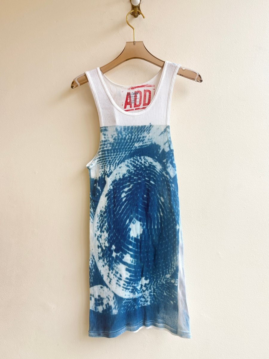 Midnight Disco Ball Cyanotype Long Tank (Reworked) - Made X Hudson