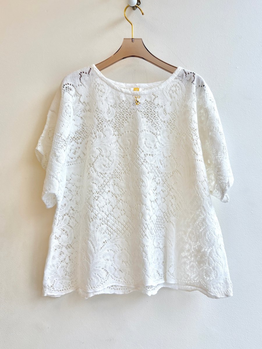 Snow White Lotus Crochet Lace | Picnic Top - Made X Hudson