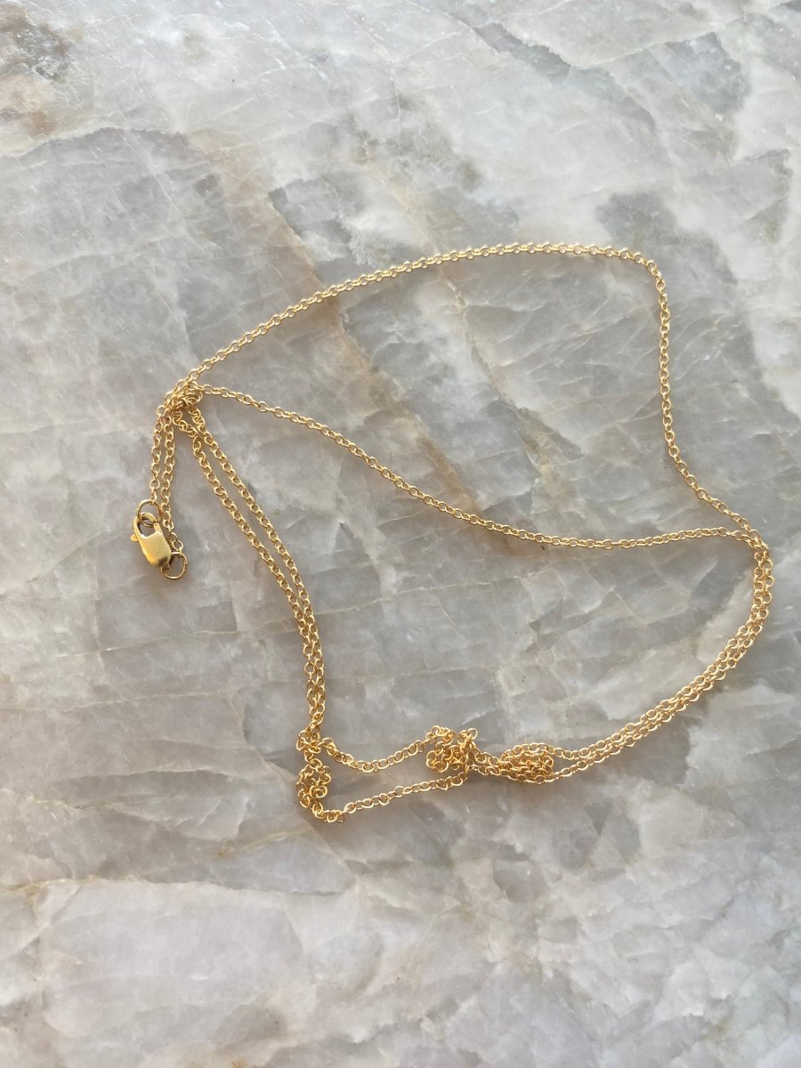 24" 18k Gold Filled on White Brass Chain Necklace with Lobster Clasp - Made X Hudson