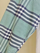 Empire Shirtwaist Dress in Forest Green & Navy Plaid & White (Reworked) - Made X Hudson