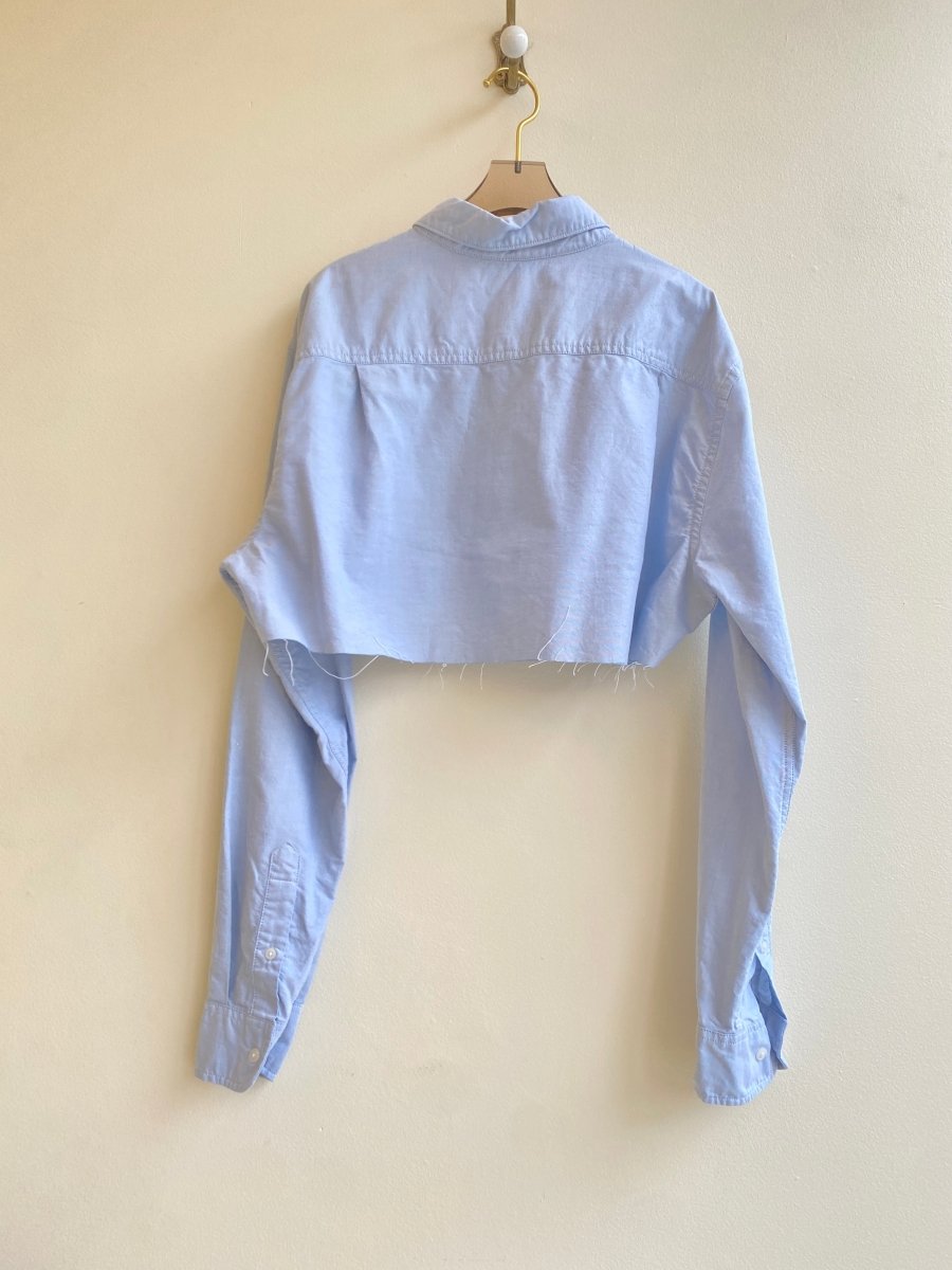 Pale Blue Annette Crop Top (Reworked) - Made X Hudson