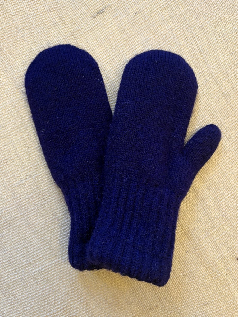 Violet Lined Alpaca Wool Mittens - Made X Hudson