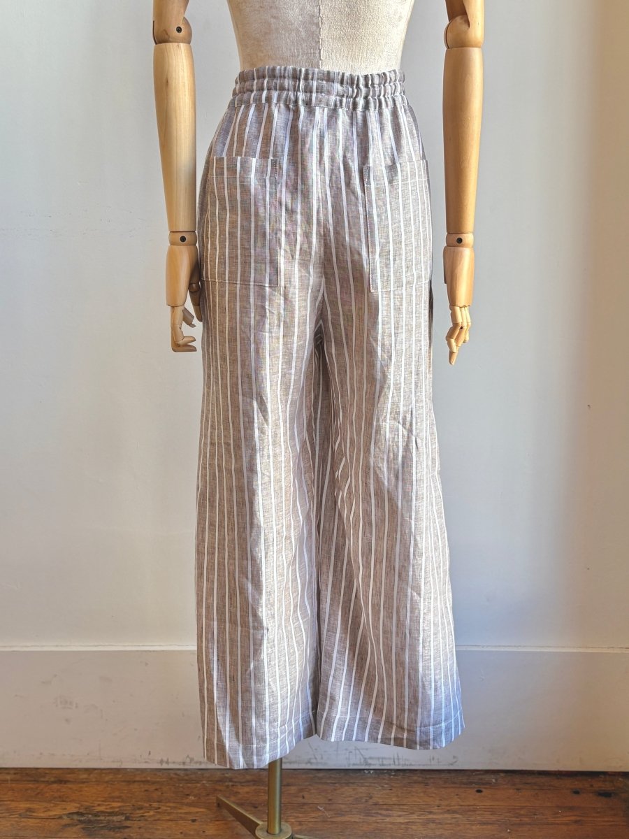 Striped Linen Wide - Leg Pant - Made X Hudson