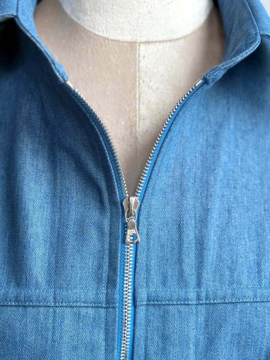 Light Denim Zip - up Leisure Jacket - Made X Hudson