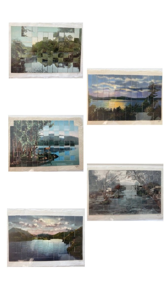 Altered & Recombined Vintage Photo - Postcards Art by Carole Kunstadt - Made X Hudson