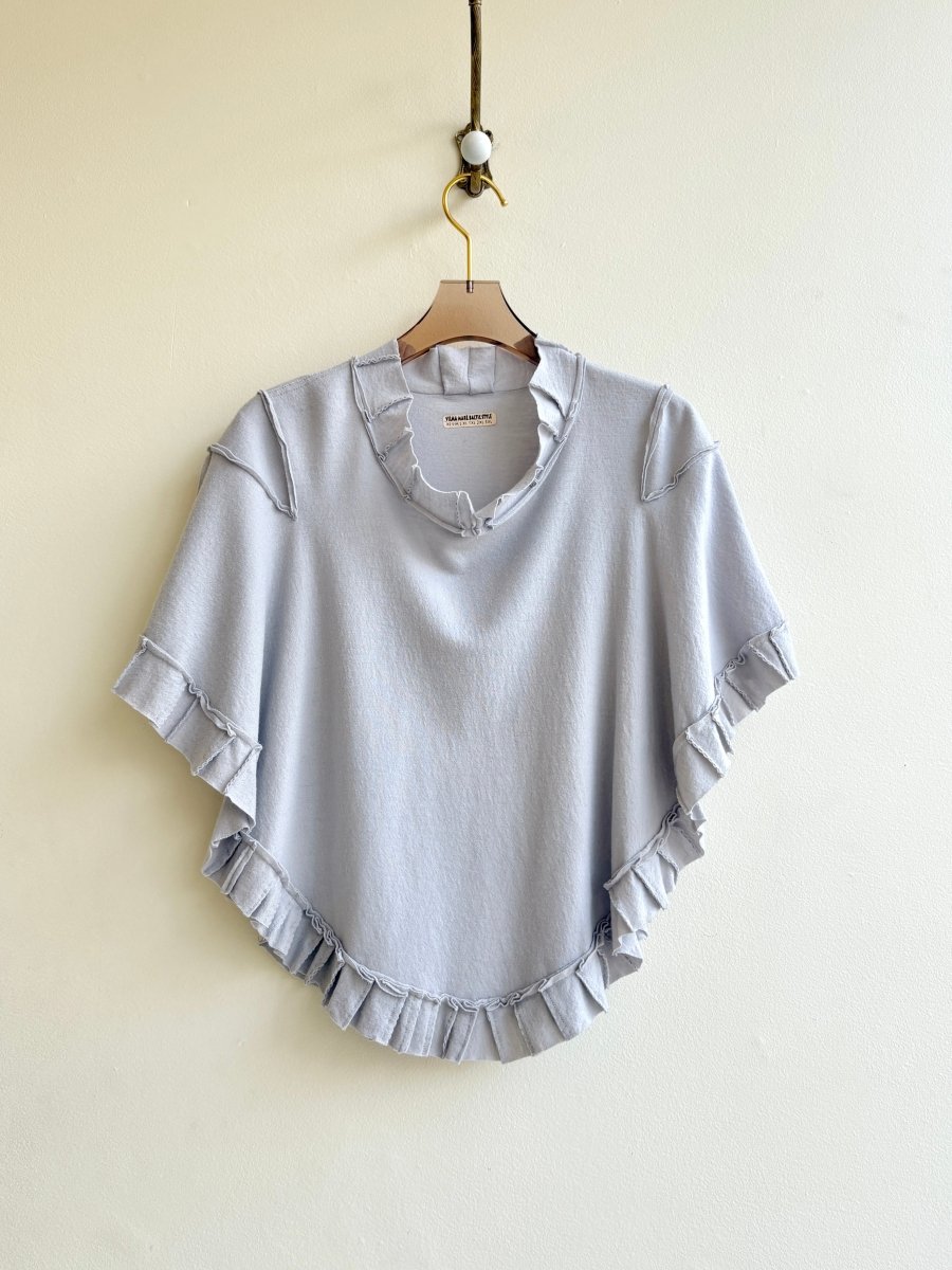 Light Grey Wool Capelet - Made X Hudson