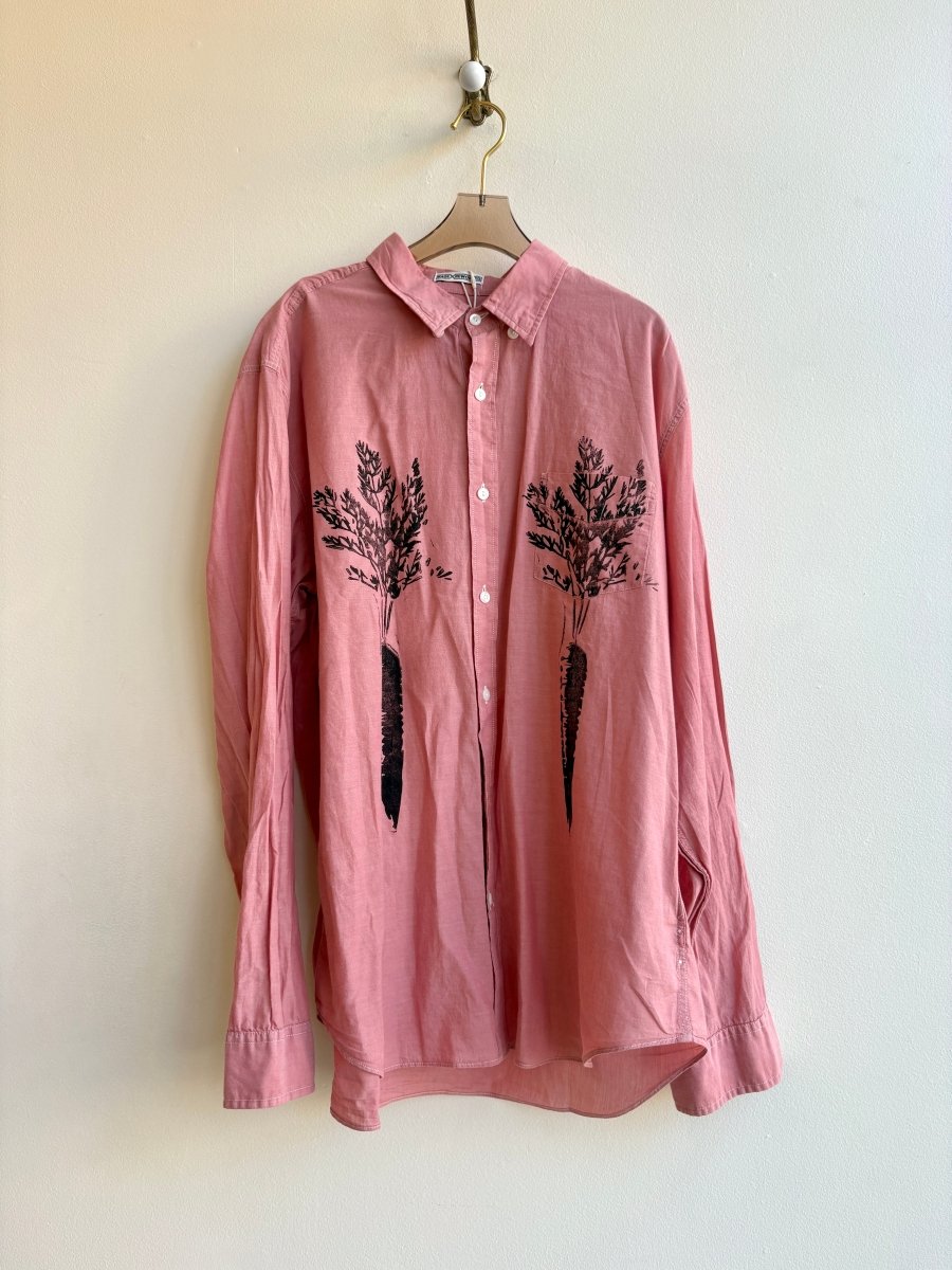 "Beau” Coral Carrot Print Shirt (Reworked) - Made X Hudson
