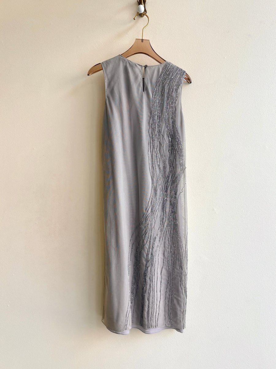 DKNY| Beaded Silver Dress (Vintage) - Made X Hudson
