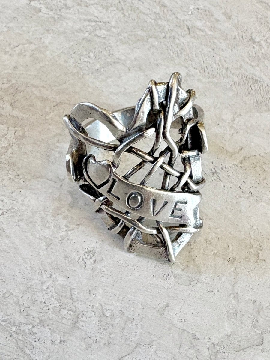 Handmade Sterling Silver “Love” Ring - Made X Hudson