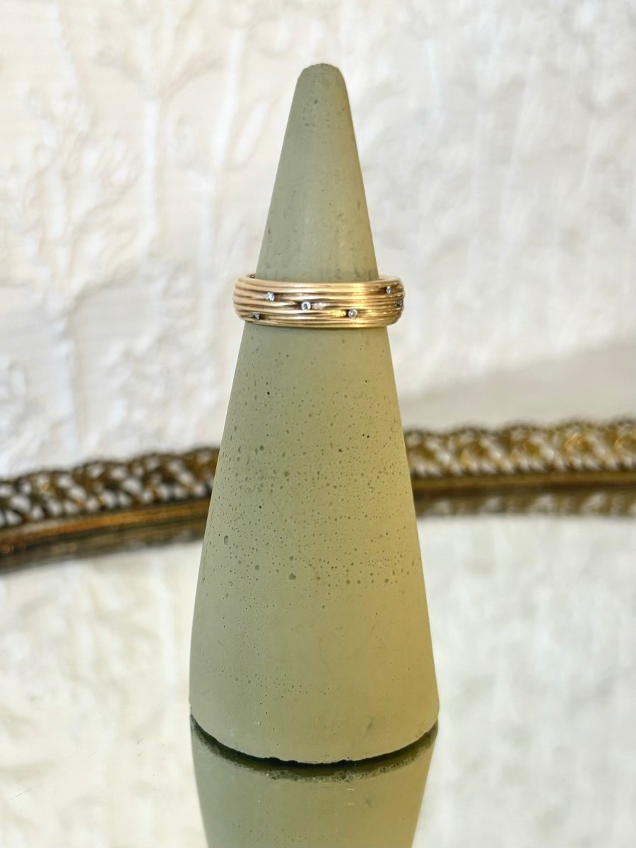 Brushwood 14K Gold Ring w/ .06CT Diamonds - Made X Hudson