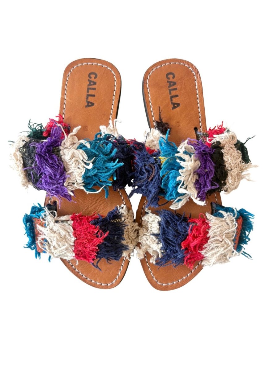 Hali Sandals “Nina” In Colors White, Cherry, Teal, Orange and Onyx (Size 39) - Made X Hudson