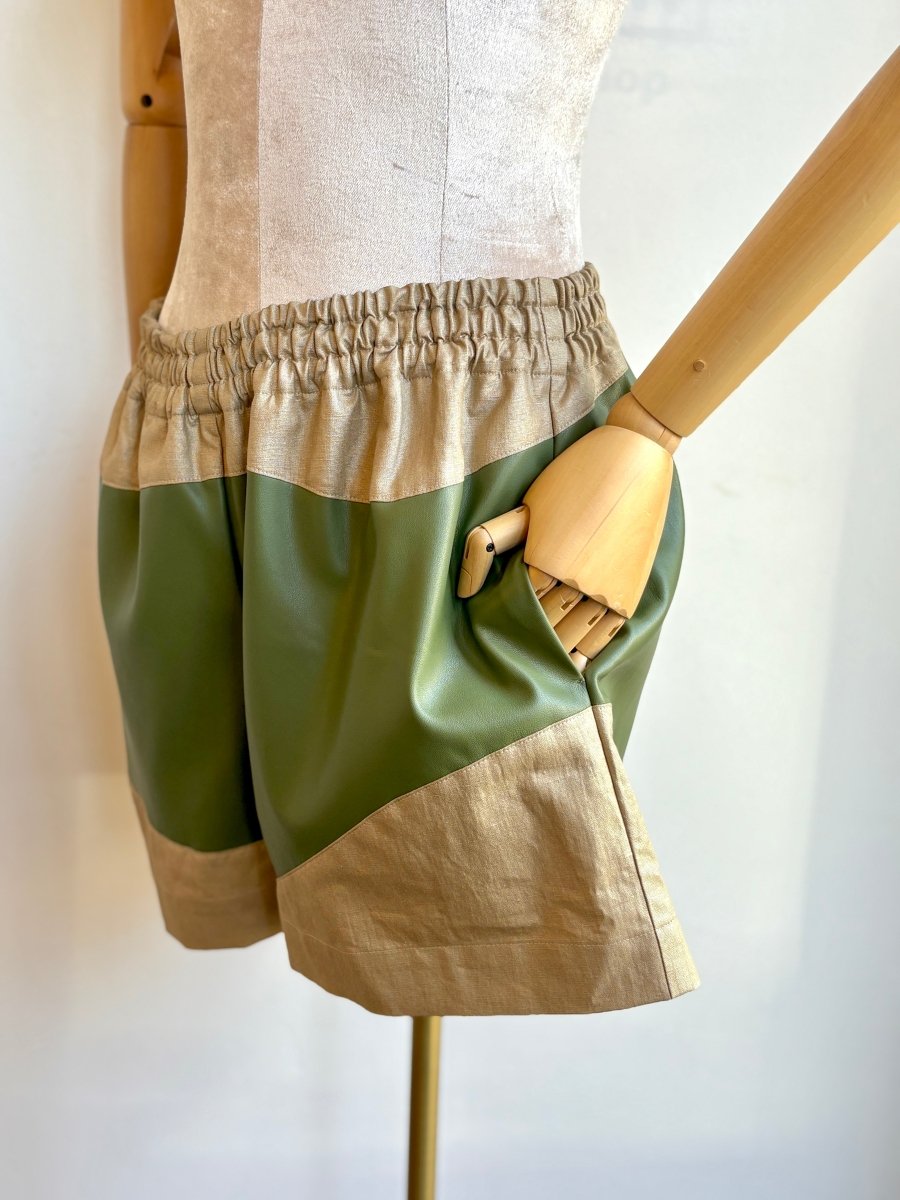Green & Gold Wave Shorts - Made X Hudson
