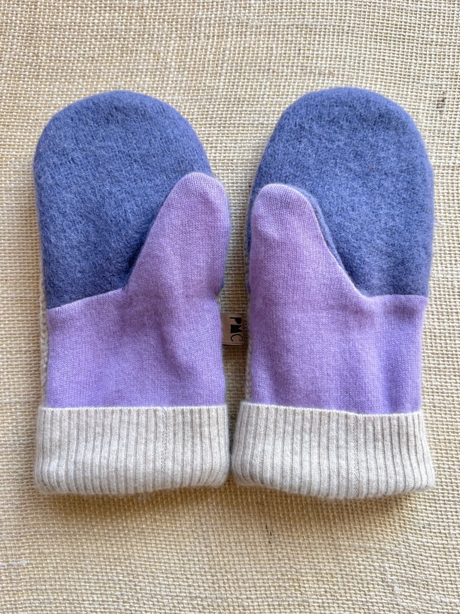 Oatmeal, Cream, Lavender Women’s Wool Mittens - Made X Hudson