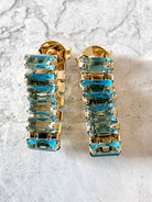 18k Gold Filled CZ Baguette Earrings - Made X Hudson